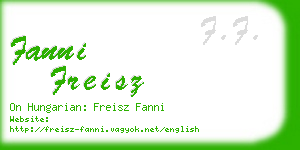 fanni freisz business card